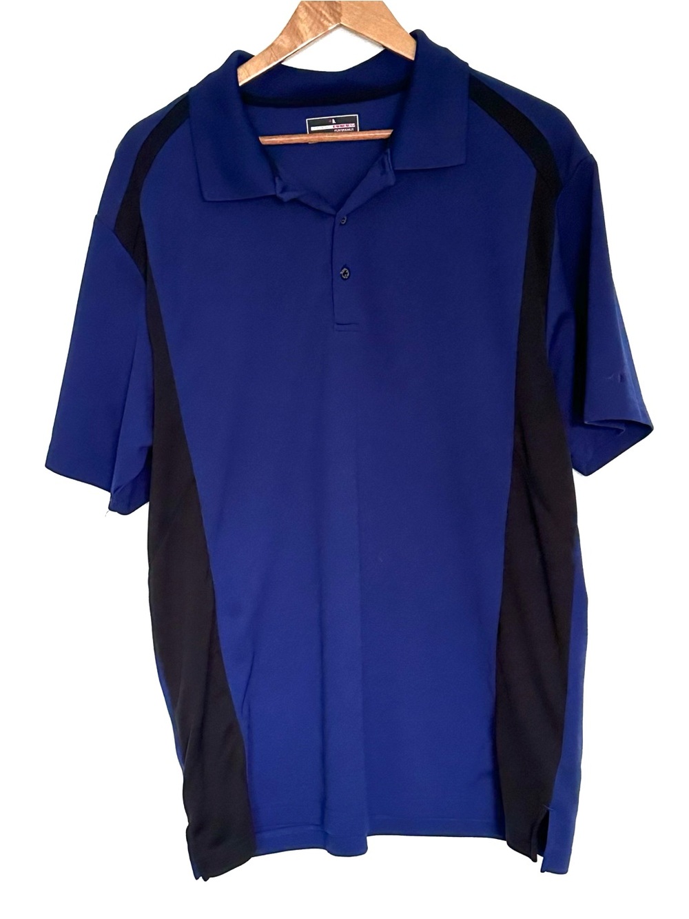 Grand Slam Performance Polo Shirt Men’s XL Blue Black Short Sleeve Collared Top